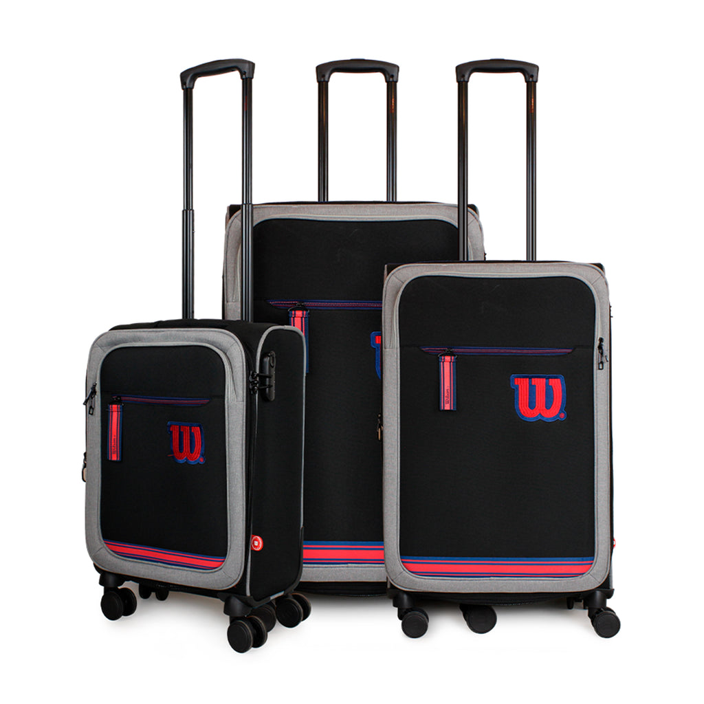 Set 3 maletas de tela S+M+L Wilson Sporting negro