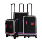 Set 3 maletas de tela S+M+L Wilson Sporting negro