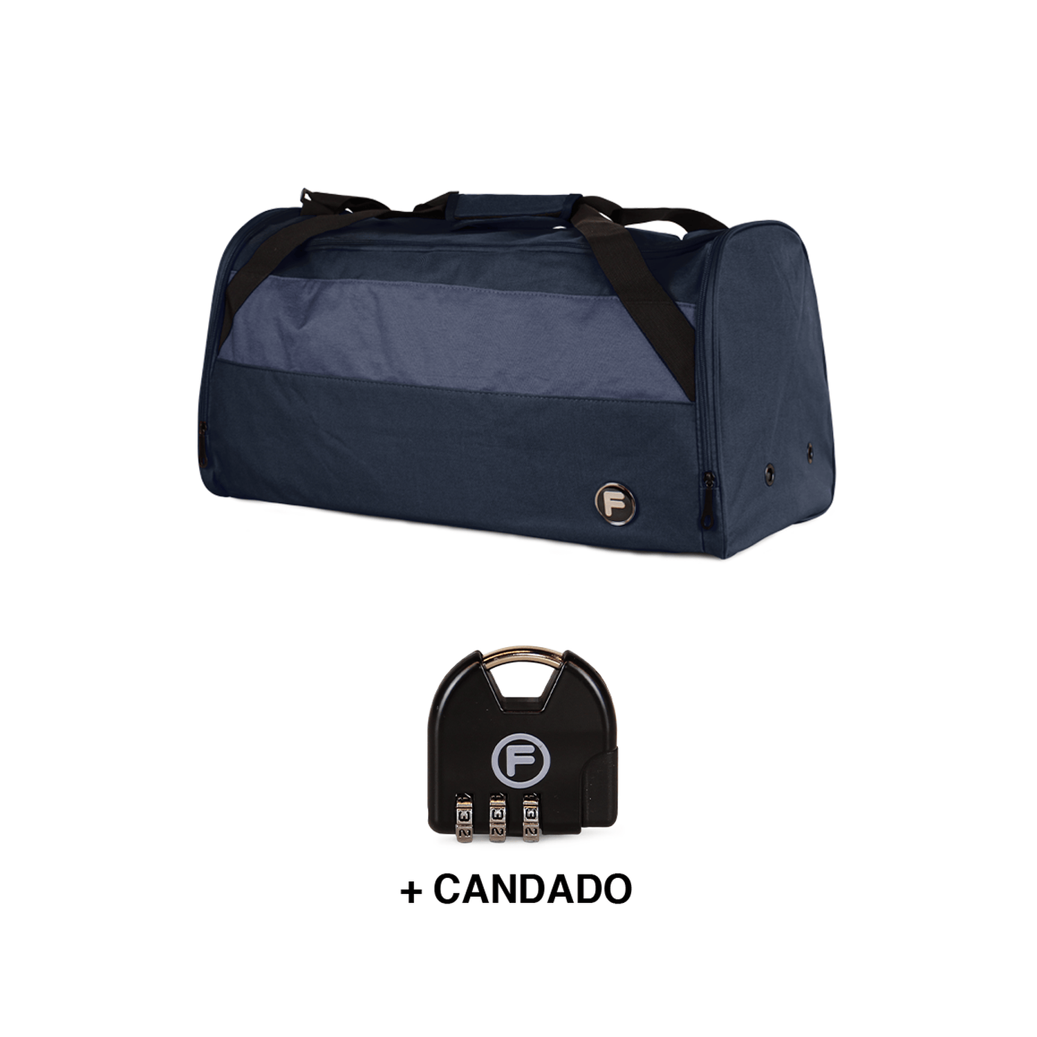 Bolso Eder M 75 lts + Candado F azul