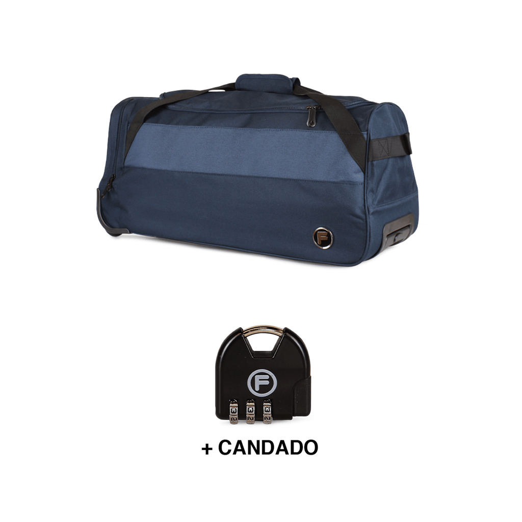 Bolso de viaje con ruedas Kross M 89 lts + Candado F azul