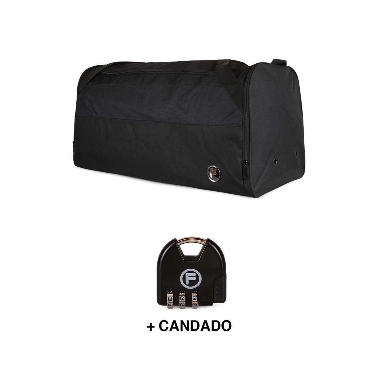Bolso Eder L 144 lts + Candado F negro