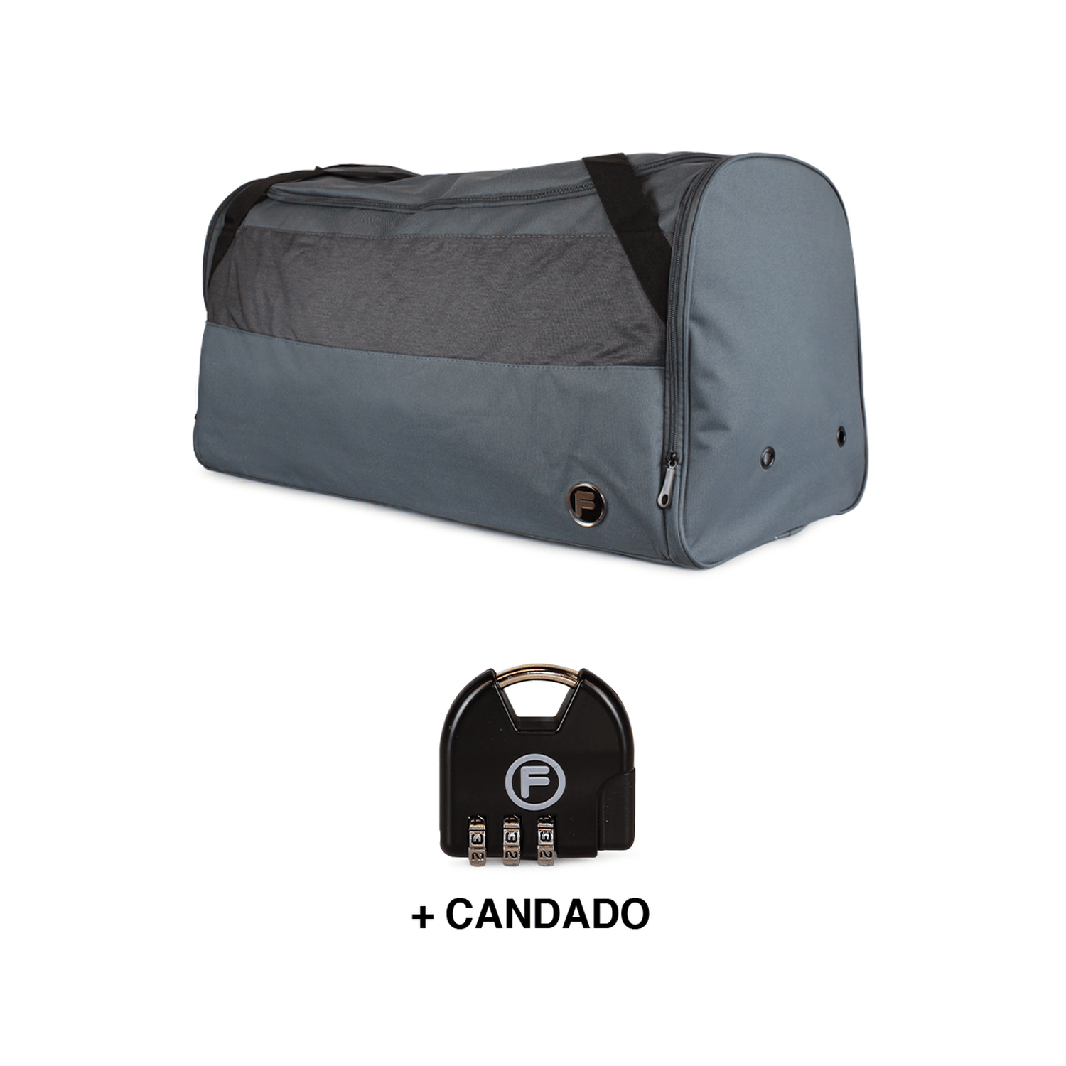Bolso Eder L 144 lts + Candado F gris