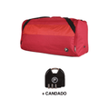Bolso de viaje con ruedas Kross L 131 lts + Candado F rojo