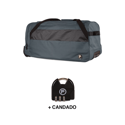 Bolso de viaje con ruedas Kross L 131 lts + Candado F gris