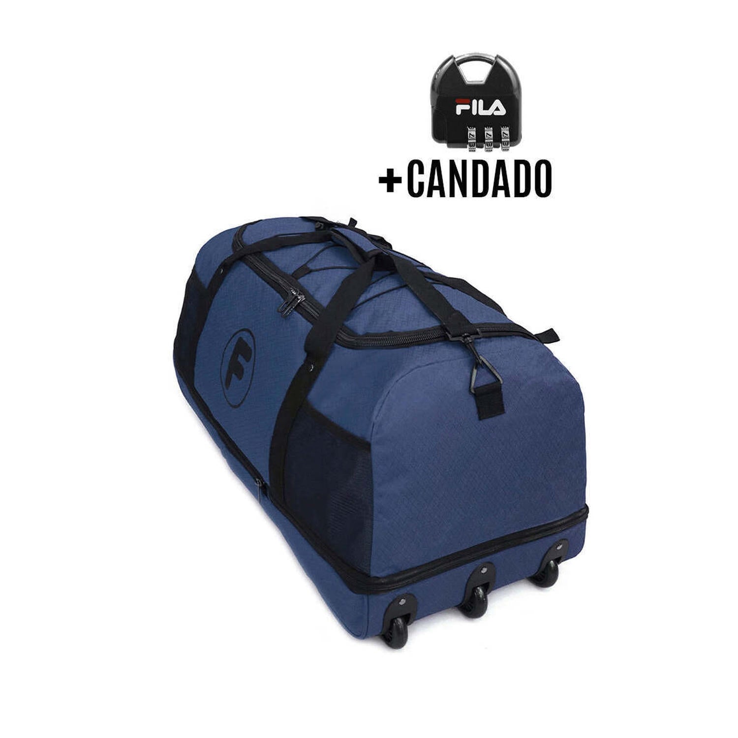 Bolso enrollable Goliat 130 ltrs + candado F azul