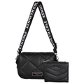 Cartera acolchada Peyton + billetera negro
