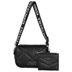 Cartera acolchada Peyton + billetera negro