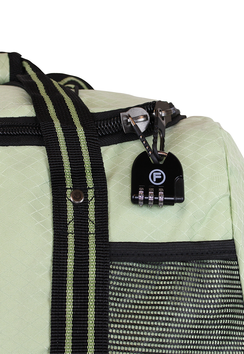 Bolso tipo Mochila con ruedas + Candado Challenger verde