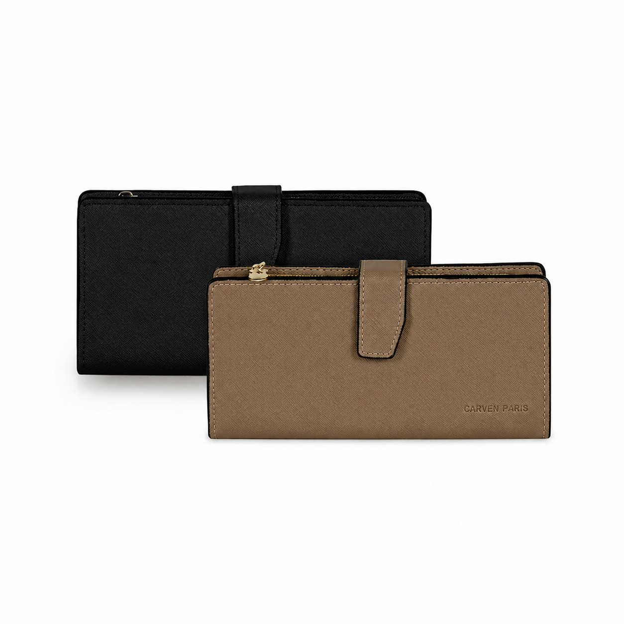 Pack 2 Billeteras Vesta beige + negro