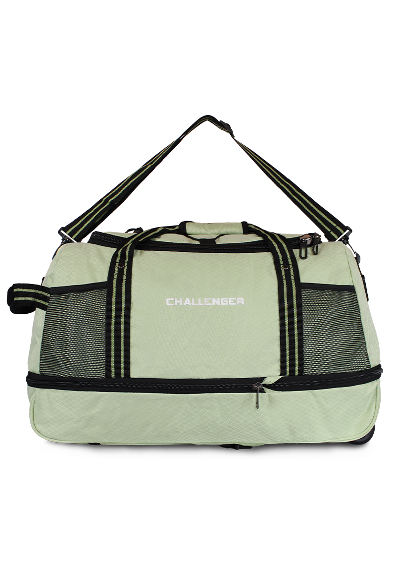 Bolso tipo Mochila con ruedas + Candado Challenger verde
