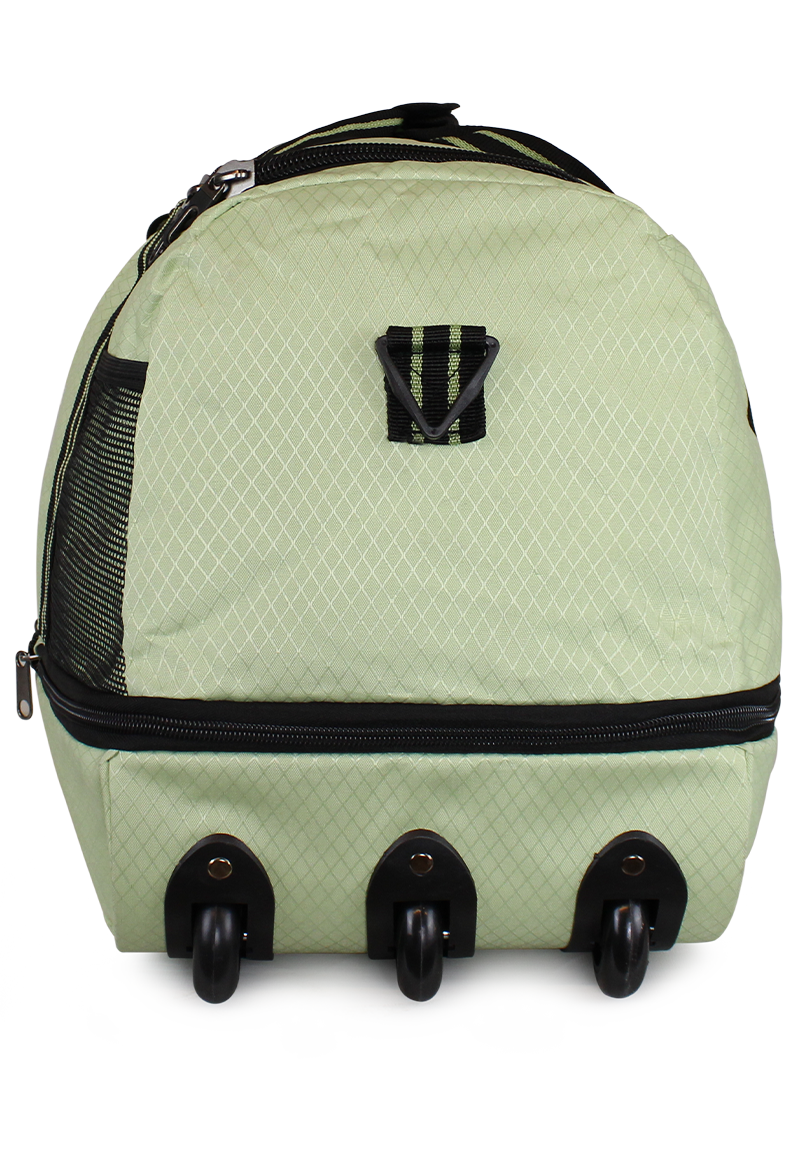 Bolso tipo Mochila con ruedas + Candado Challenger verde