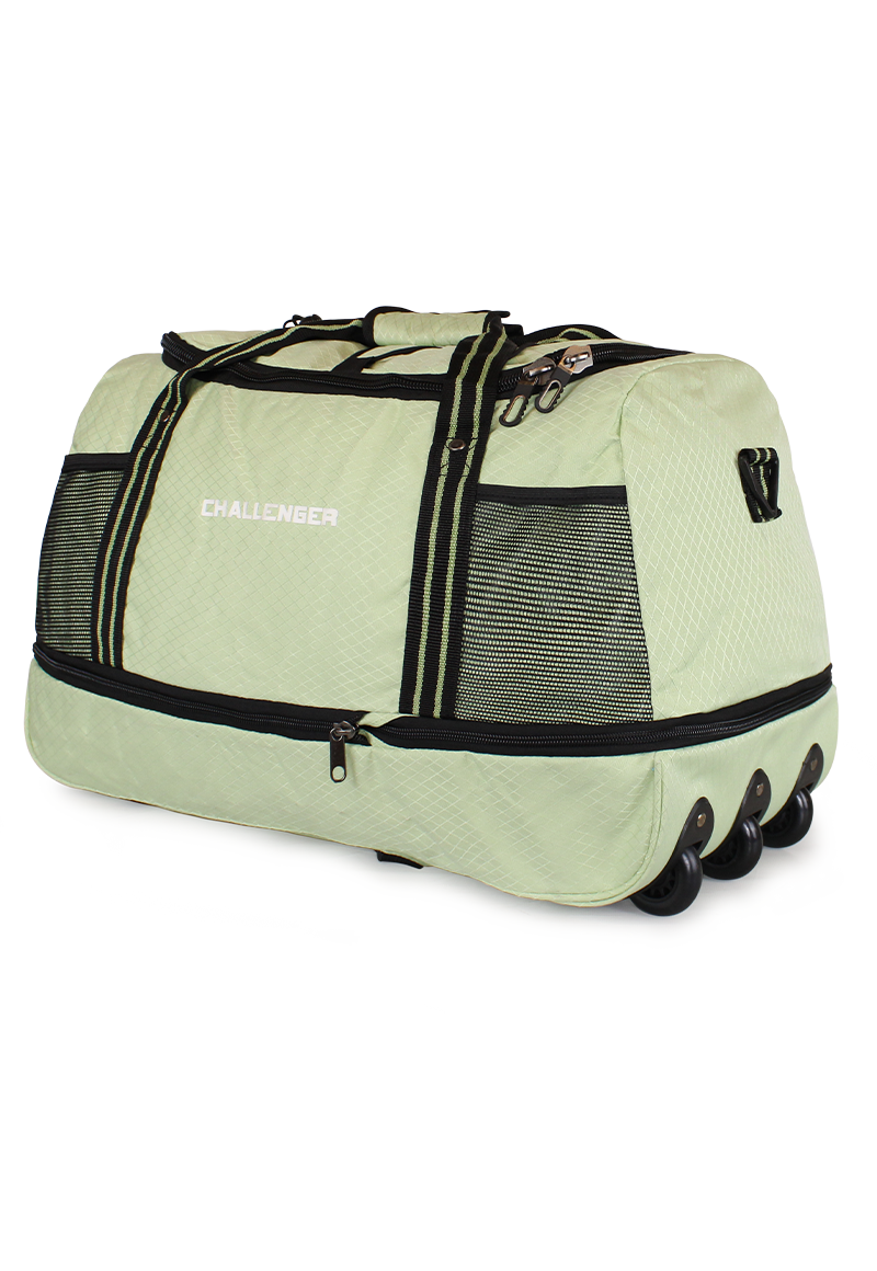 Bolso tipo Mochila con ruedas + Candado Challenger verde