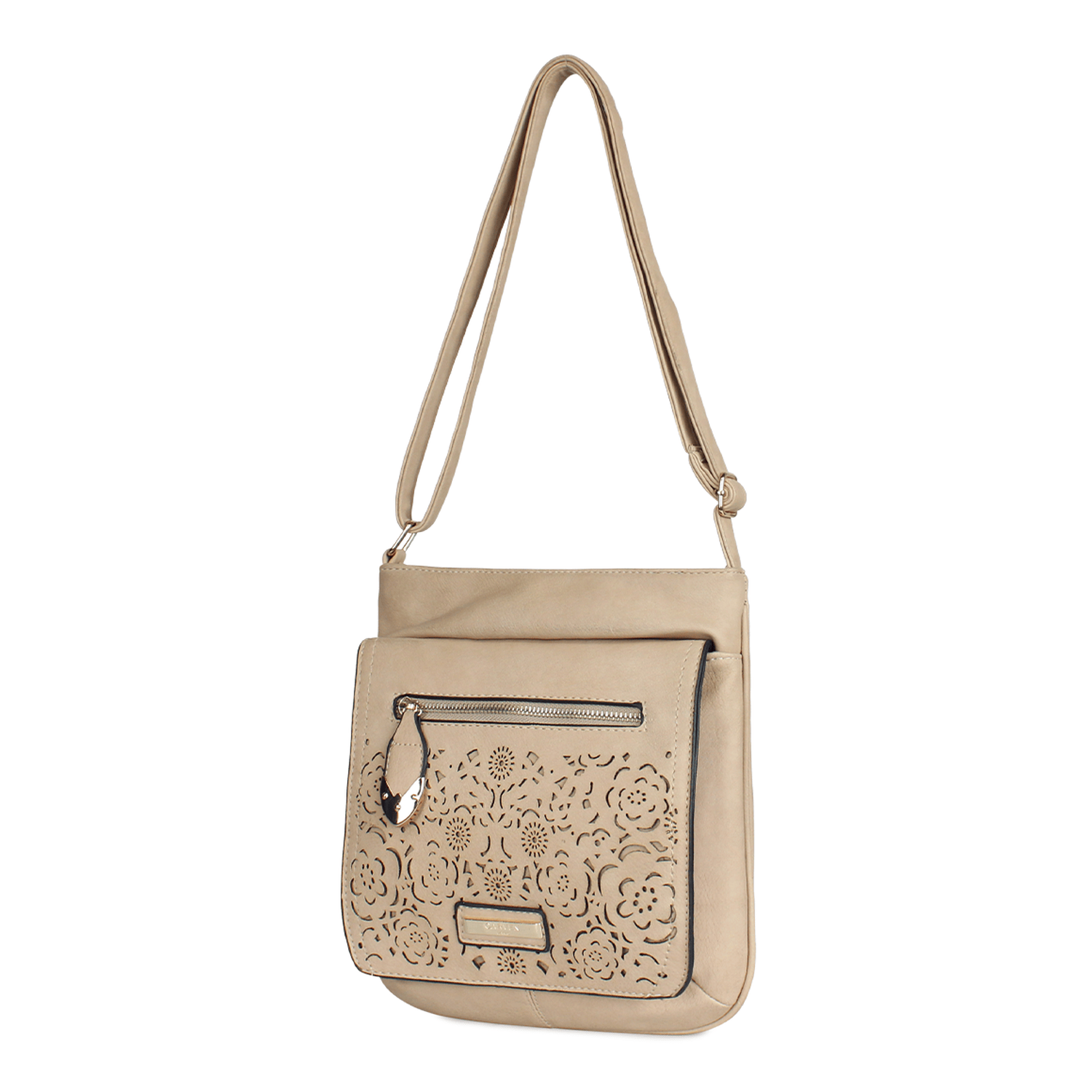 Cartera Flower beige