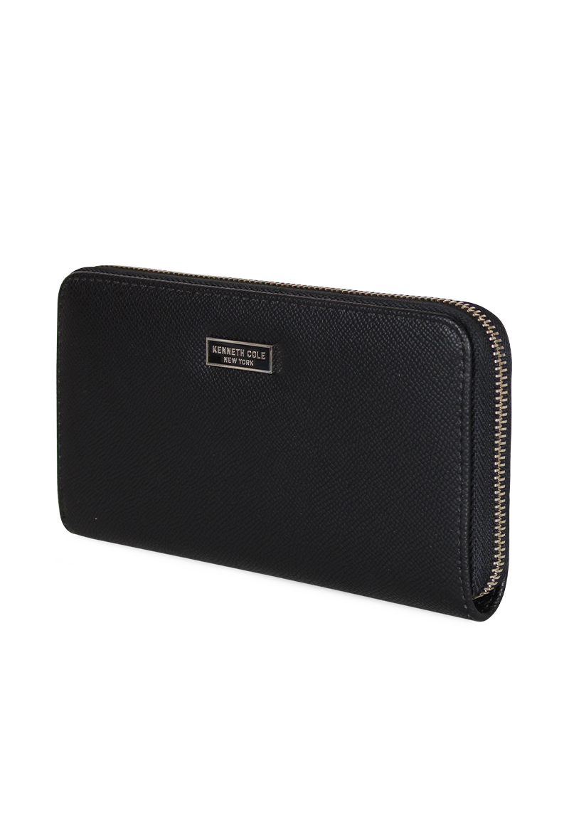 Billetera mujer Bessie negra Kenneth Cole