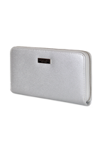 Billetera mujer Bessie plateada Kenneth Cole