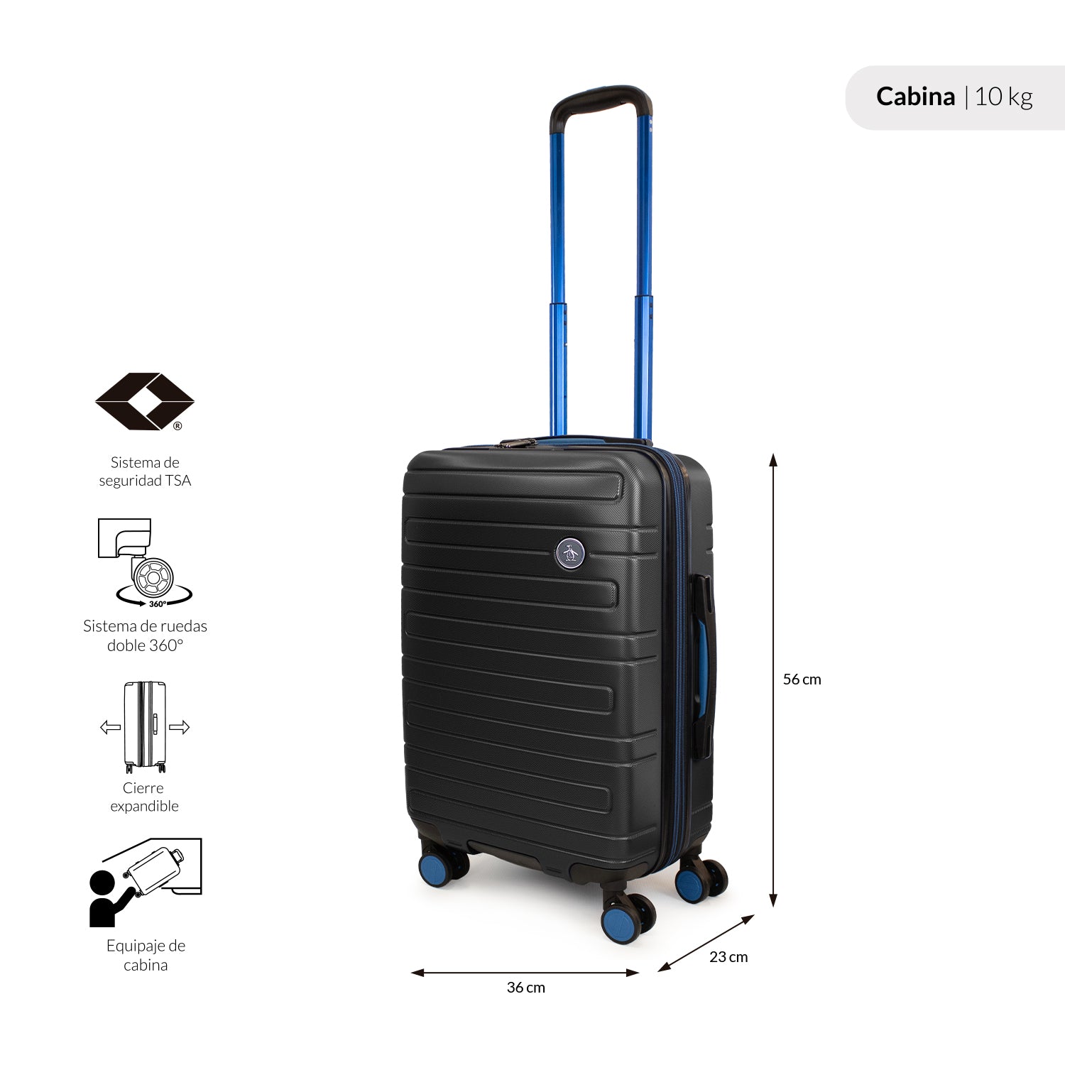 Pack 2 maletas S+L Milan negro