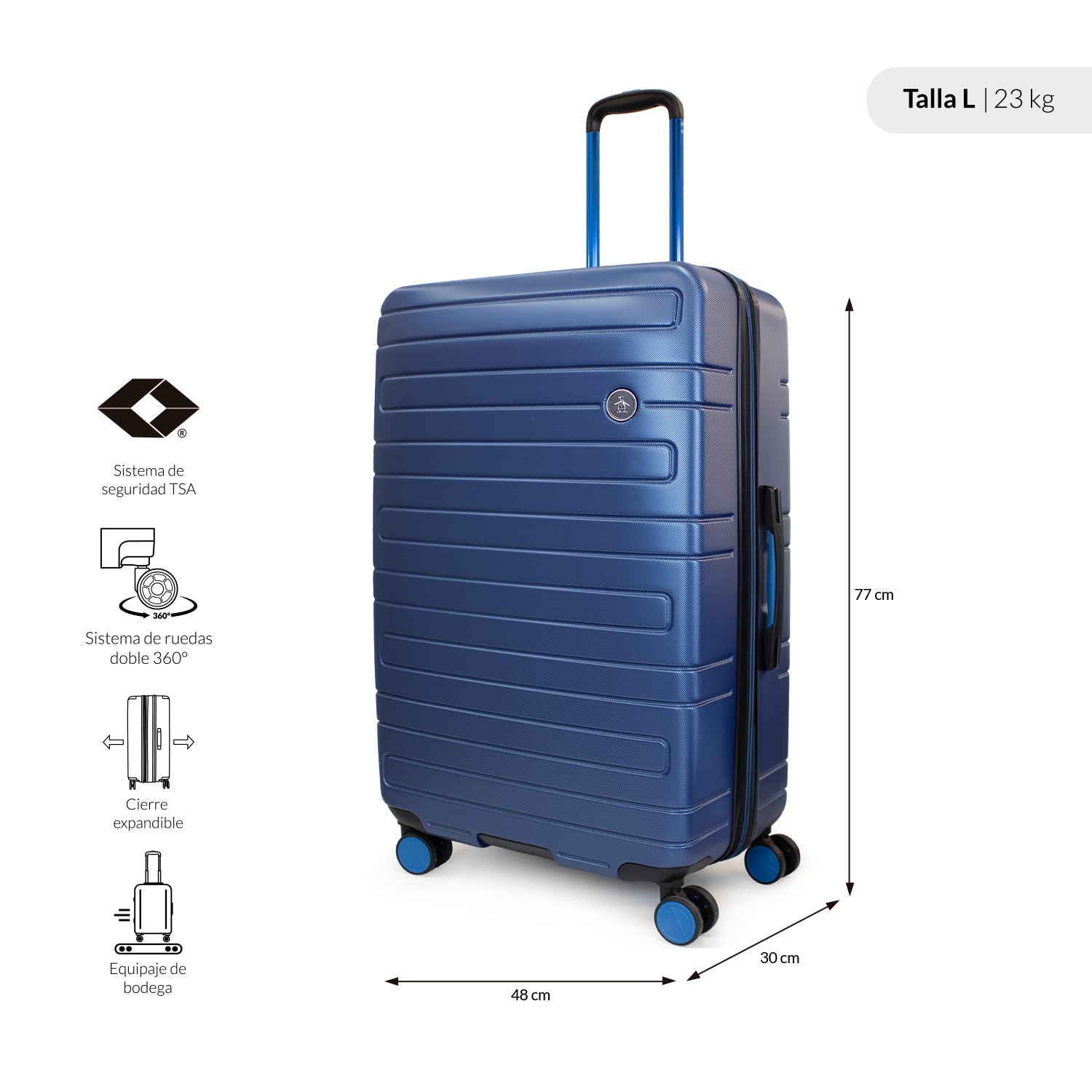 Pack 2 maletas M+L Milan azul