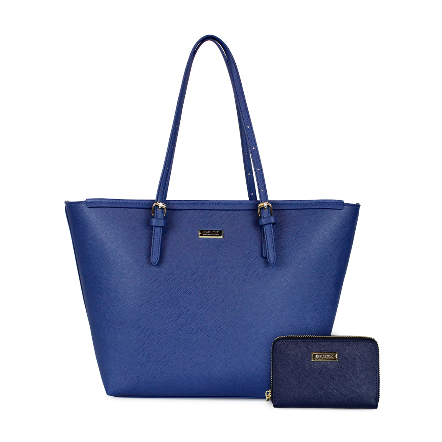 Cartera Tempo + Billetera Trifold azul