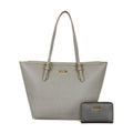 Cartera Tempo + Billetera Trifold gris