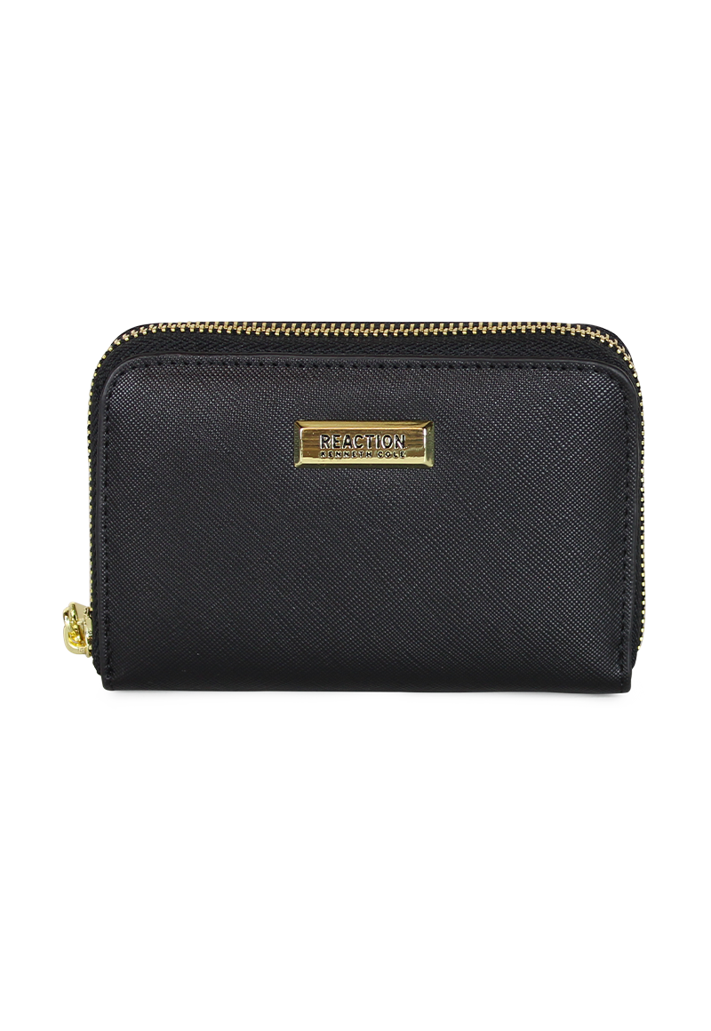 Billetera mujer Trifold negra Kenneth Cole