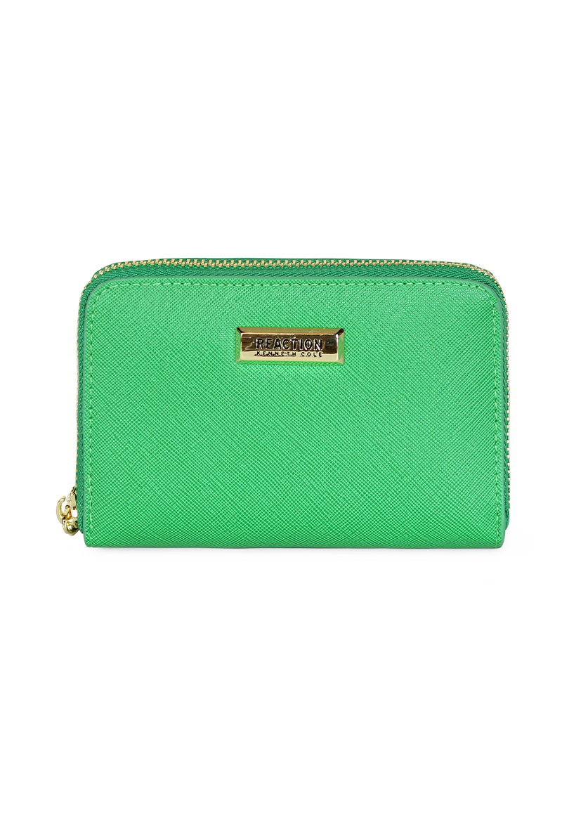 Billetera mujer Trifold verde Kenneth Cole