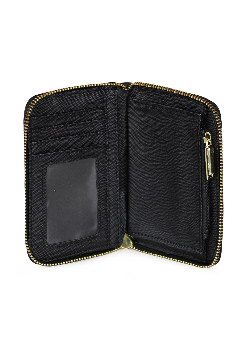 Billetera mujer Trifold negra Kenneth Cole