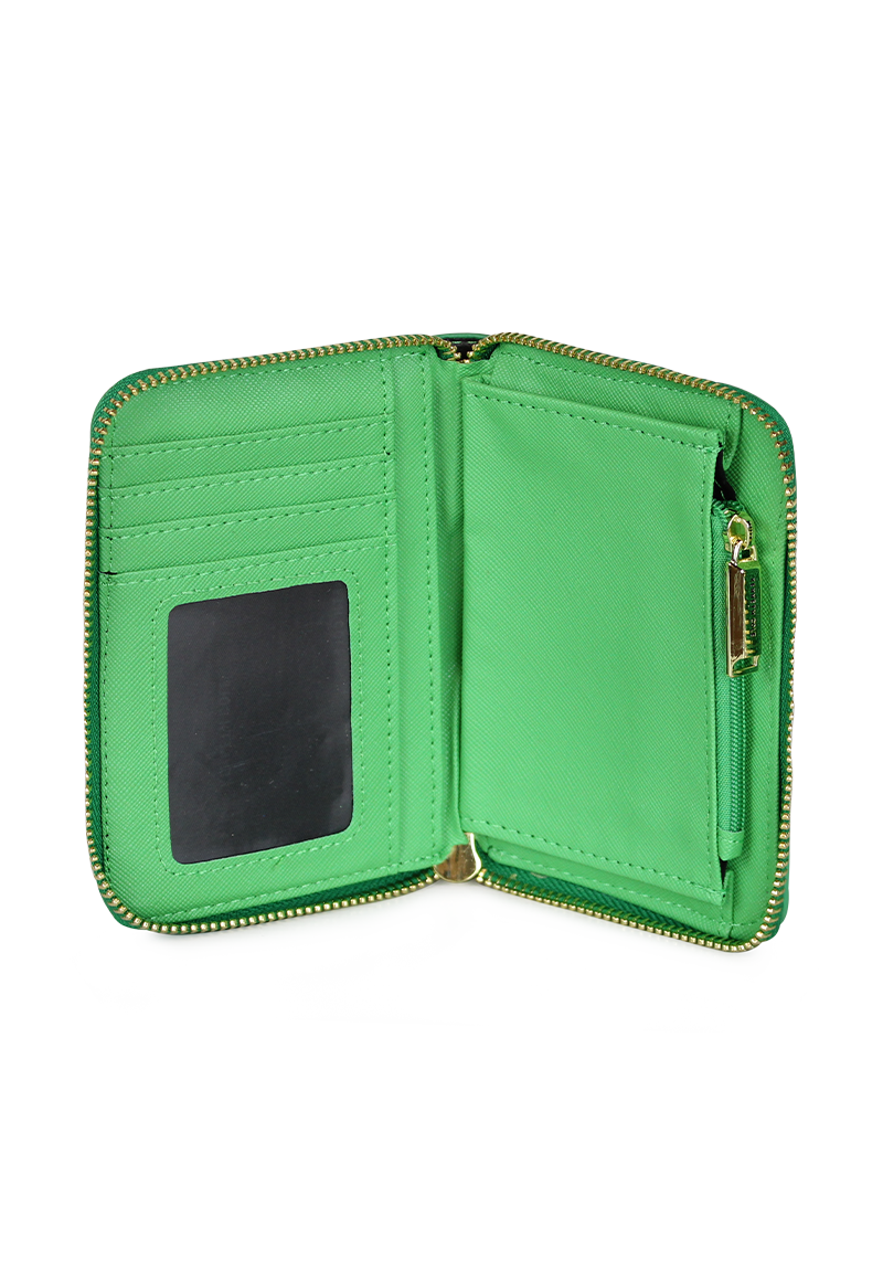Billetera mujer Trifold verde Kenneth Cole