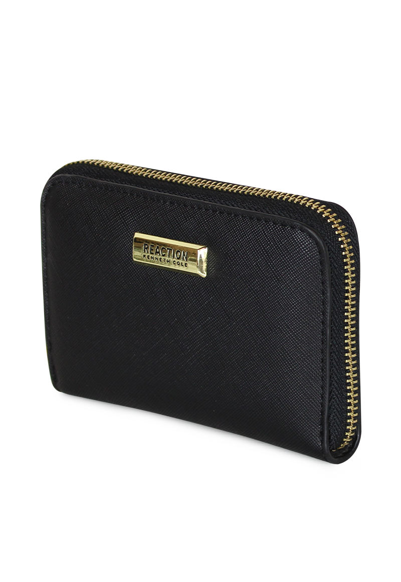 Billetera mujer Trifold negra Kenneth Cole