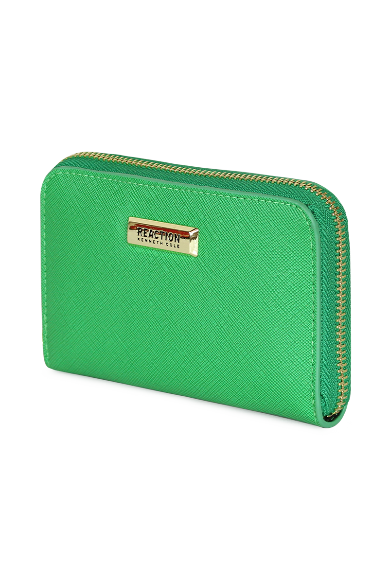 Billetera mujer Trifold verde Kenneth Cole