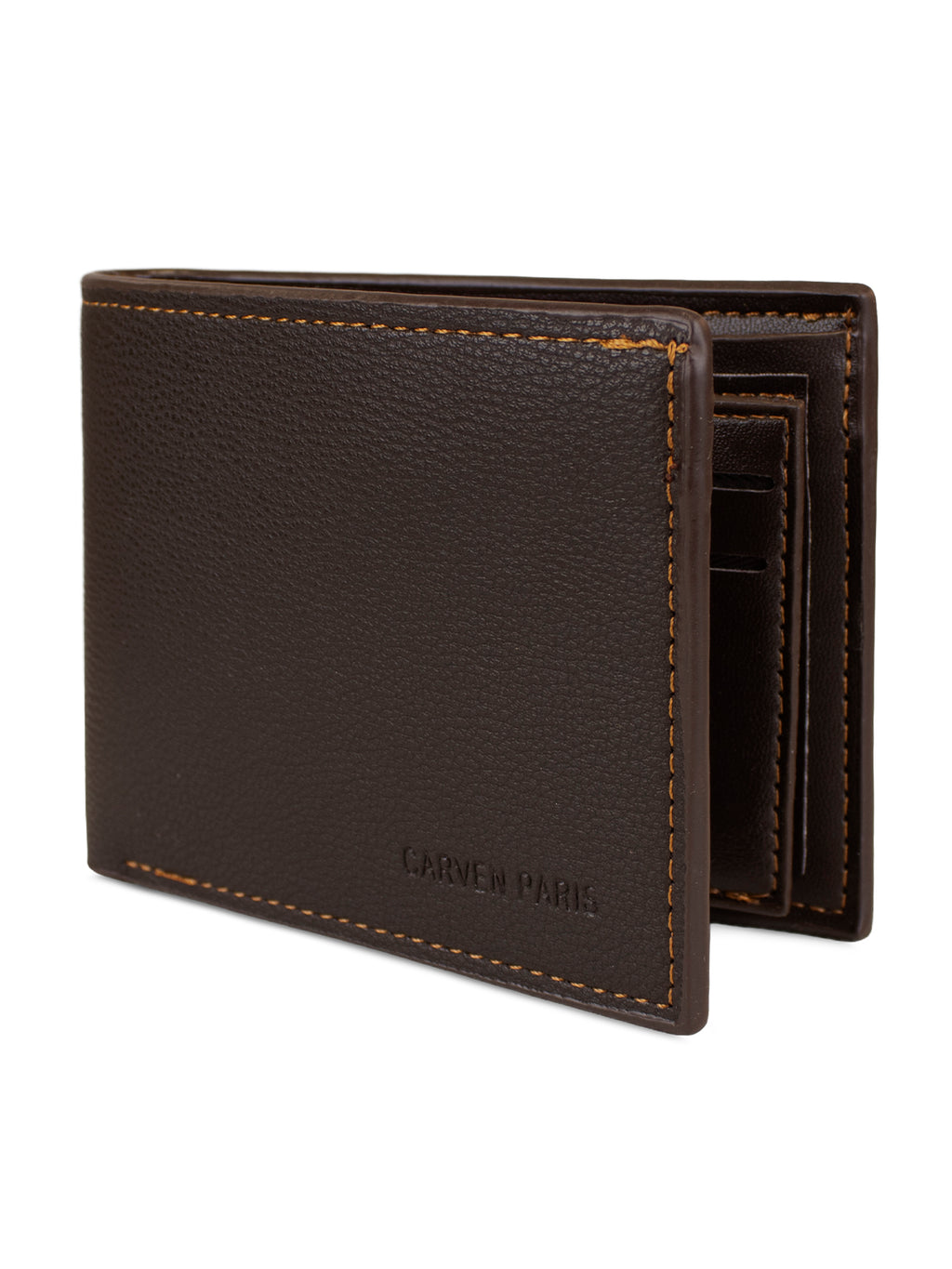 Billetera hombre Bruno café oscuro con monedero Carven Paris