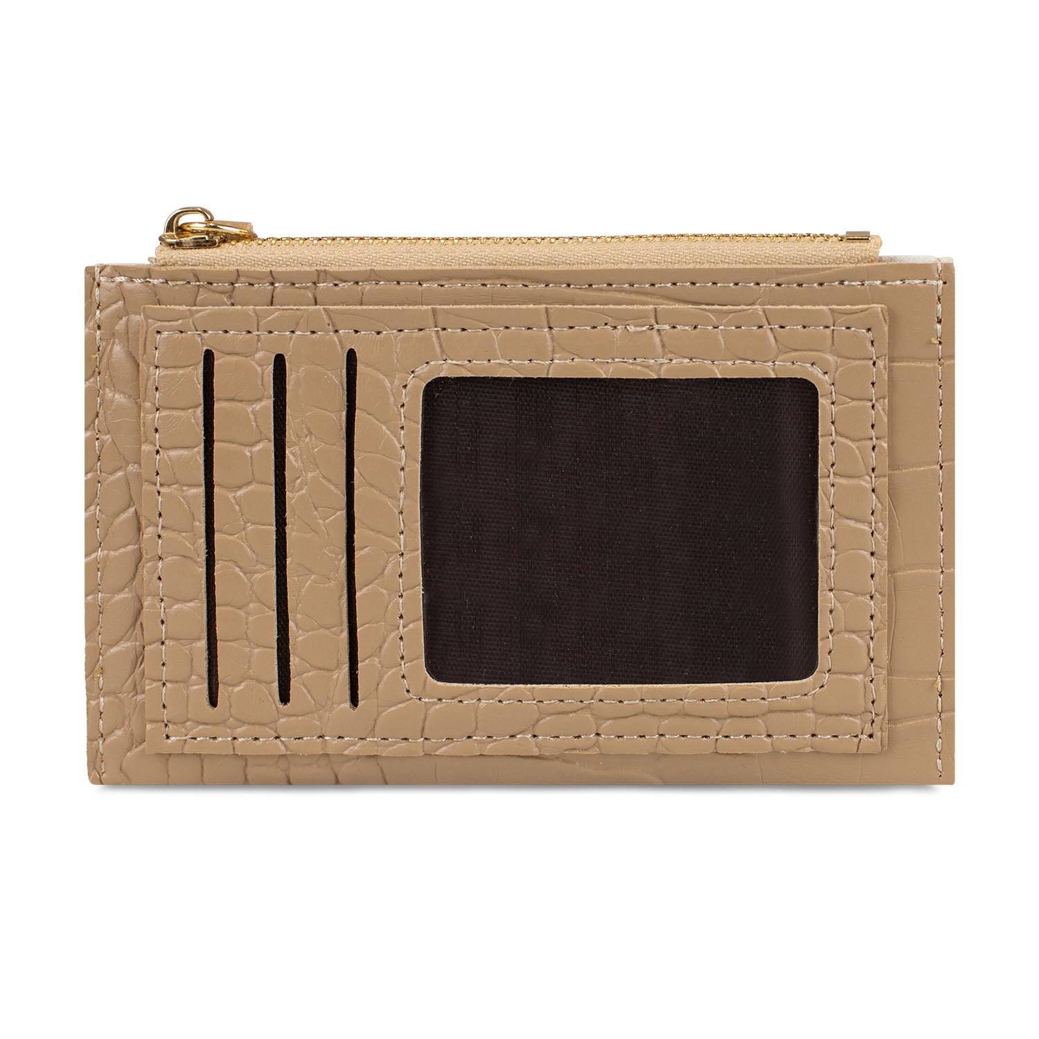 Billetera tarjetero mujer con monedero Zoe Carven beige