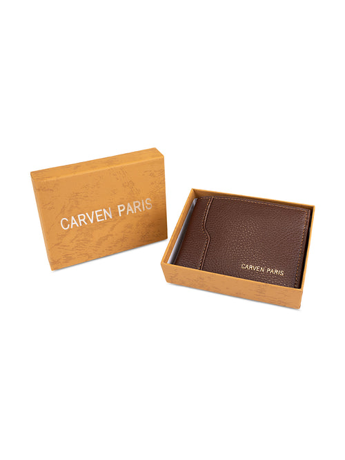 Billetera hombre Dante café con monedero Carven Paris