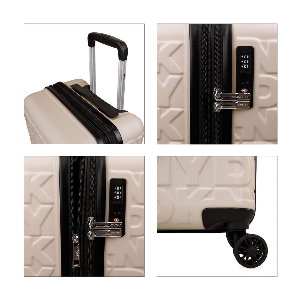 Pack Maleta Grande Meghan beige + Set Organizadores de Viaje DKNY negro