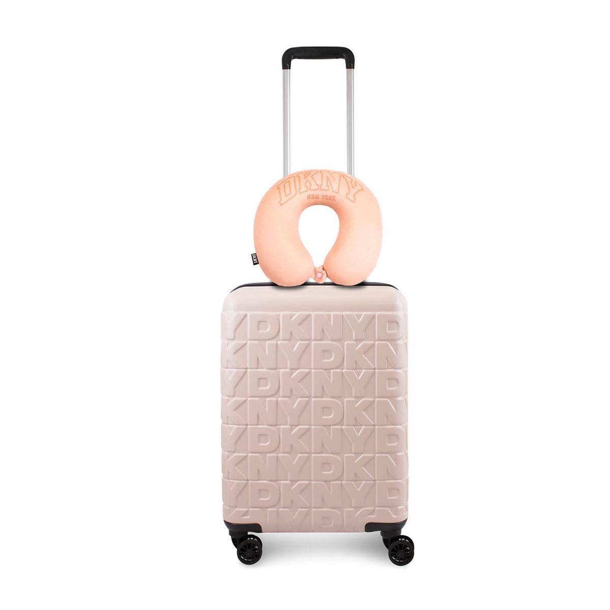 Pack Maleta de Cabina Meghan rosada + Almohada de Viaje Varisty DKNY