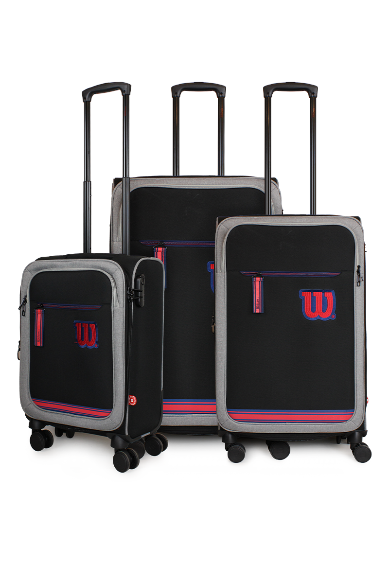 Set 3 maletas de tela Wilson Sporting S+M+L negras