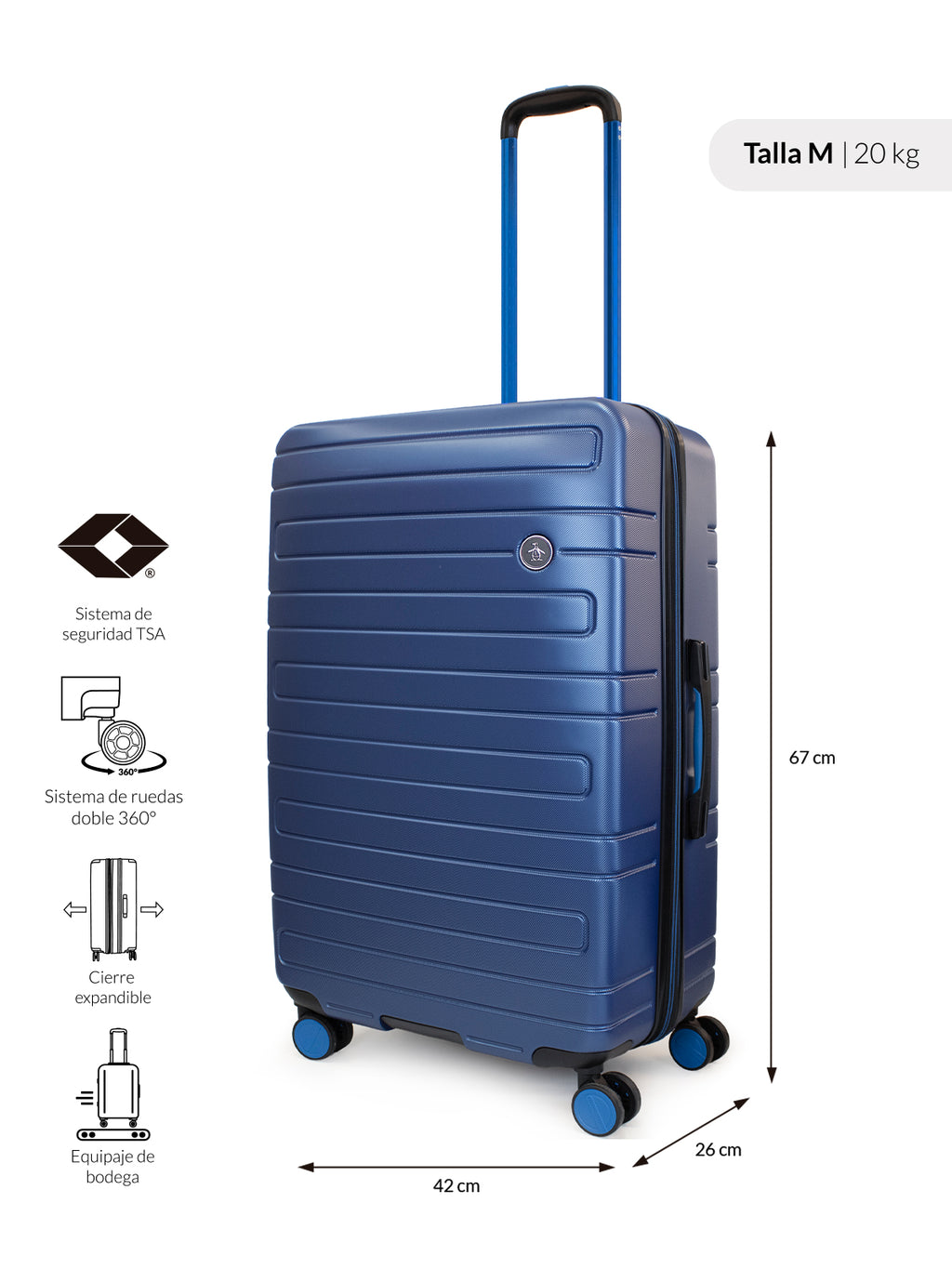 Pack 2 maletas M+L Milan azul