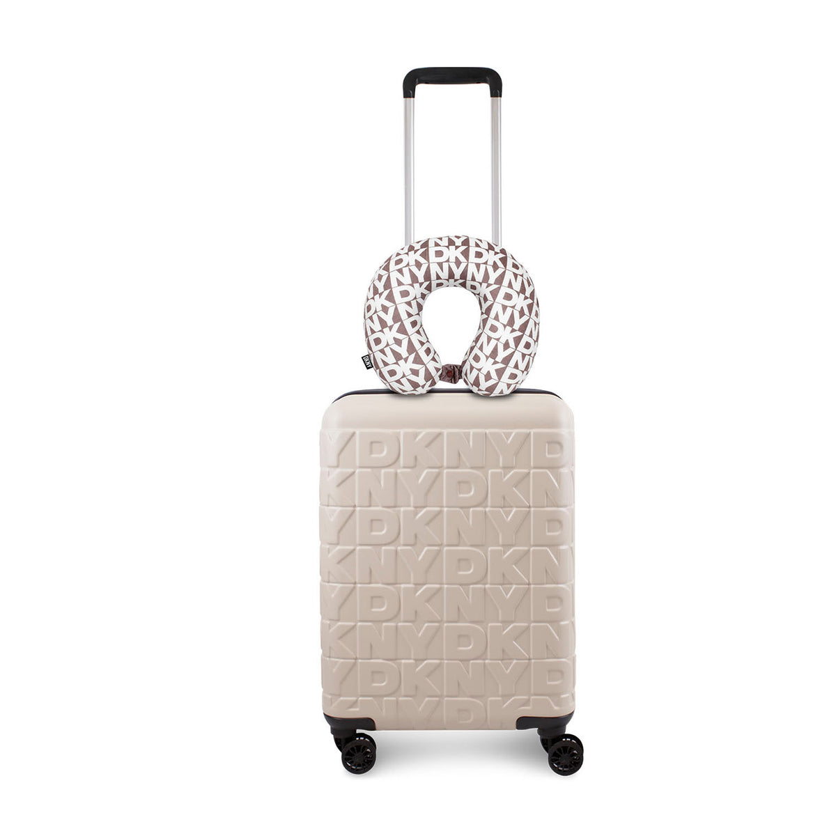 Pack Maleta de Cabina Meghan beige + Almohada de Viaje DKNY