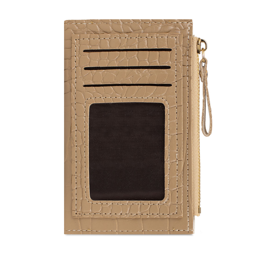 Billetera tarjetero mujer con monedero Zoe Carven beige