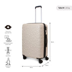 Set Maletas S+M+L Meghan beige + Almohada + Organizador 6 Piezas DKNY