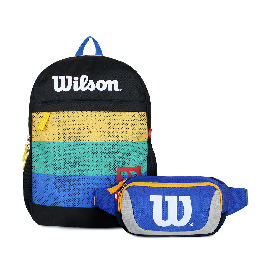 Pack Mochila trino + Banano Delta azul negro