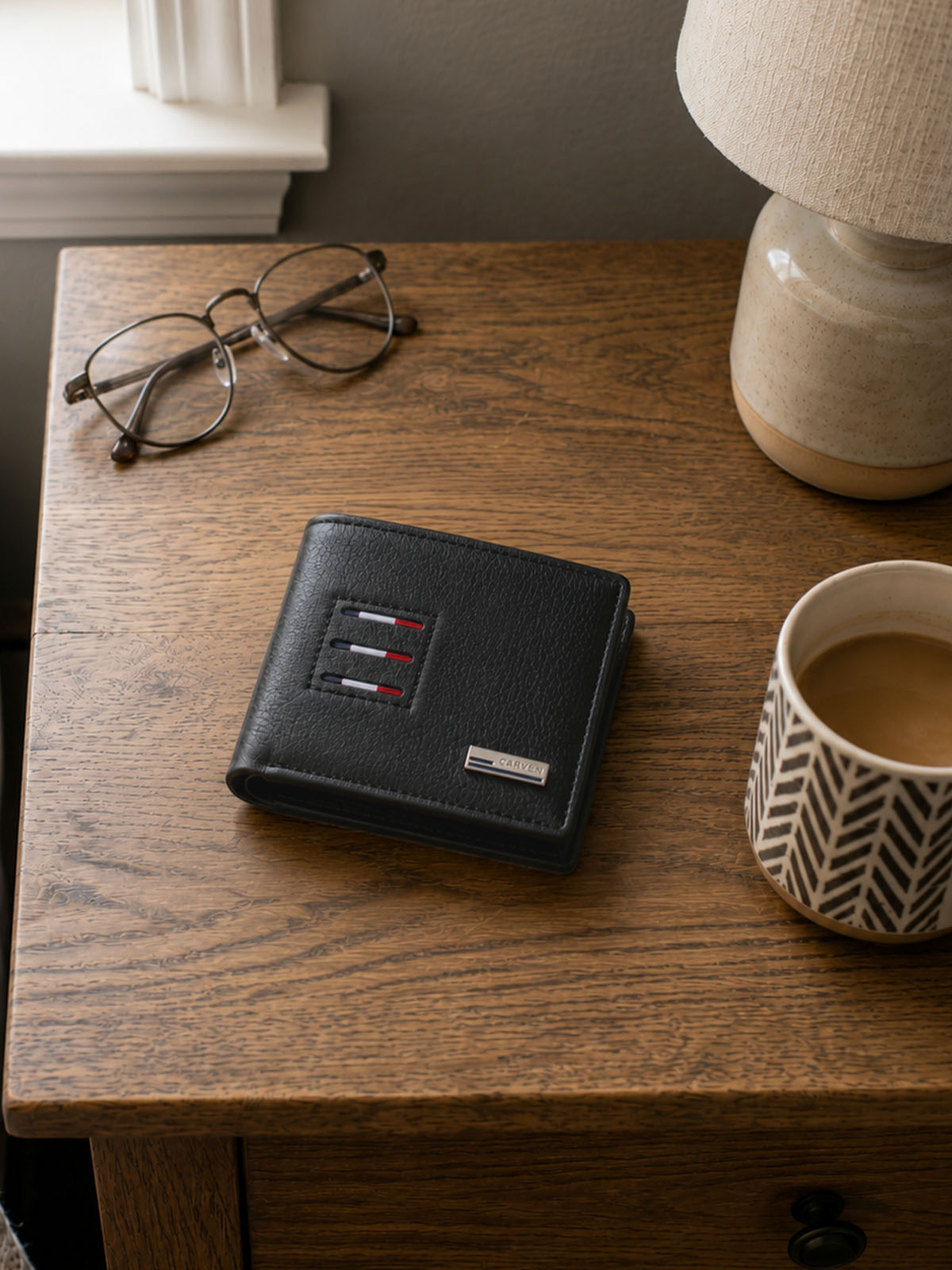 Billetera hombre Tommy negra Carven Paris