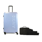 Pack Maleta Grande DKNY Beveled celeste + Organizador de viaje 6 Piezas negro