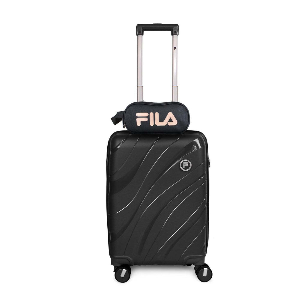 Pack Maleta cabina Lola negra 10K + Estuche Spark rose negro