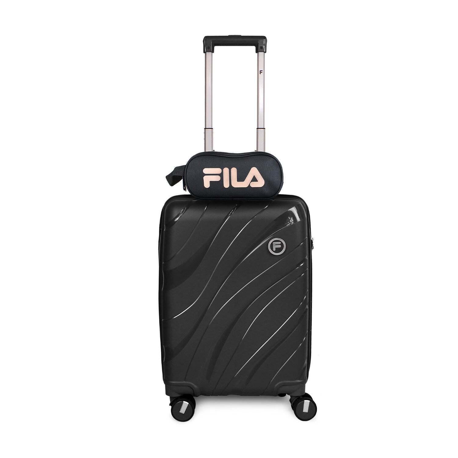 Pack Maleta cabina Lola negra 10K + Estuche Spark rose negro