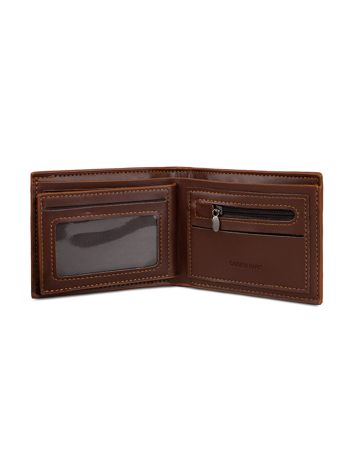Billetera hombre Bruno café con monedero Carven Paris