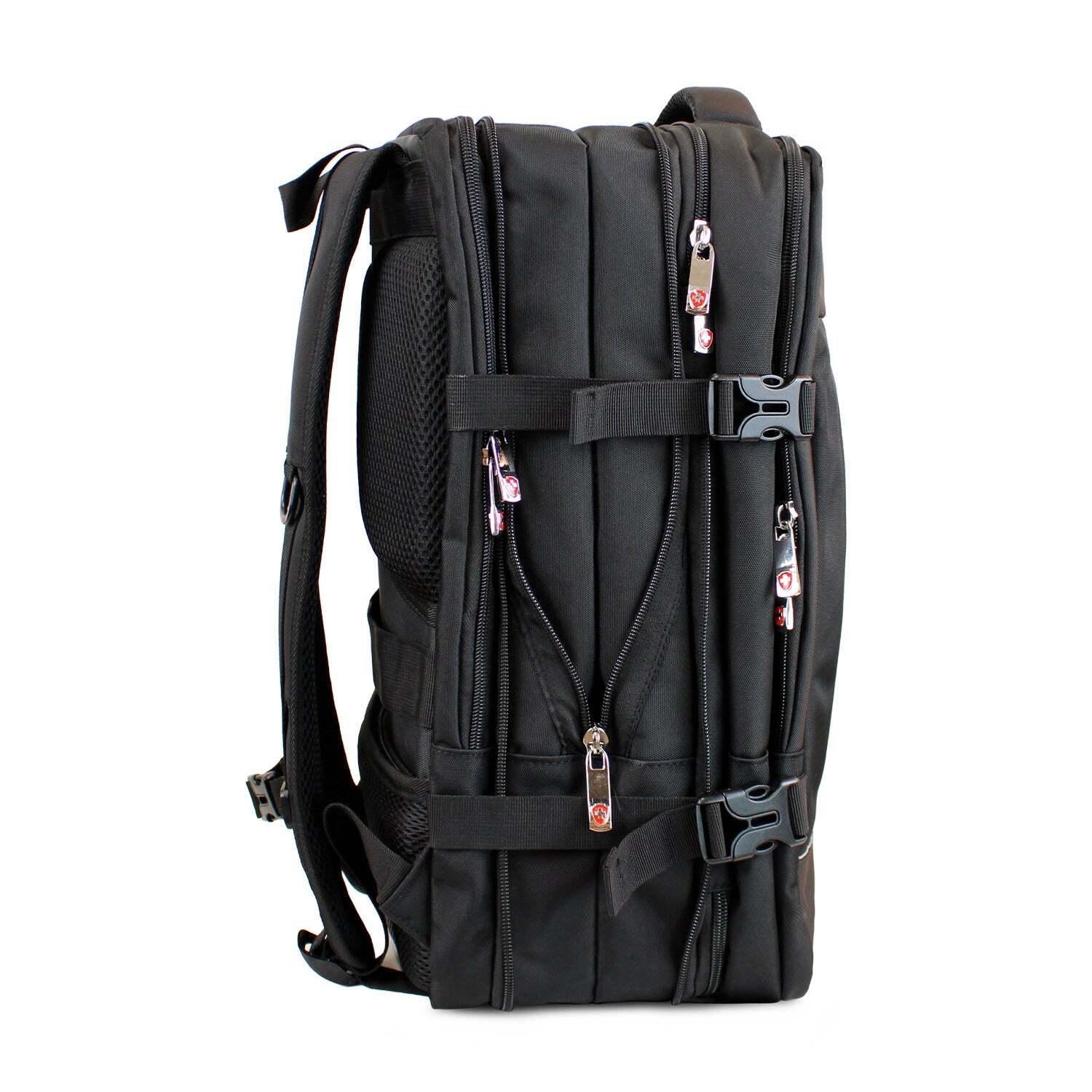 Mochila ejecutiva viaje con portanotebook y USB negro