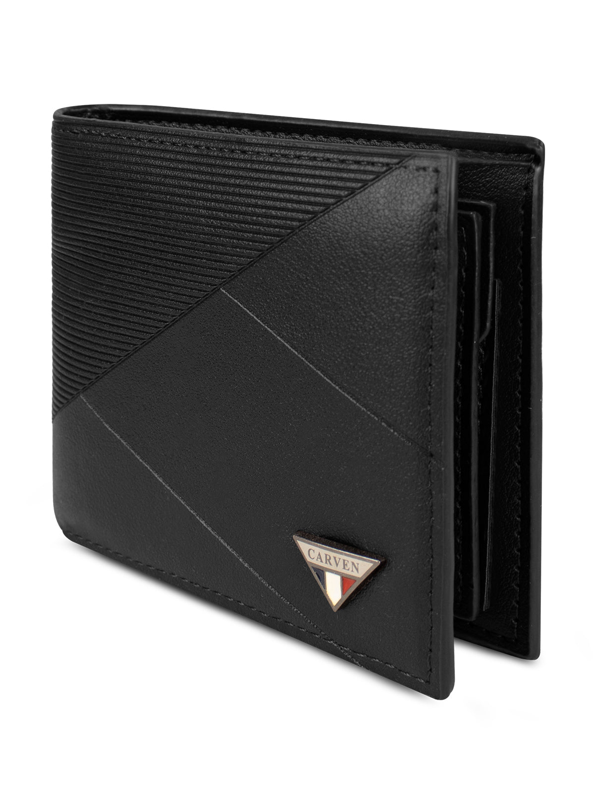 Billetera hombre Enzo negra con monedero Carven Paris