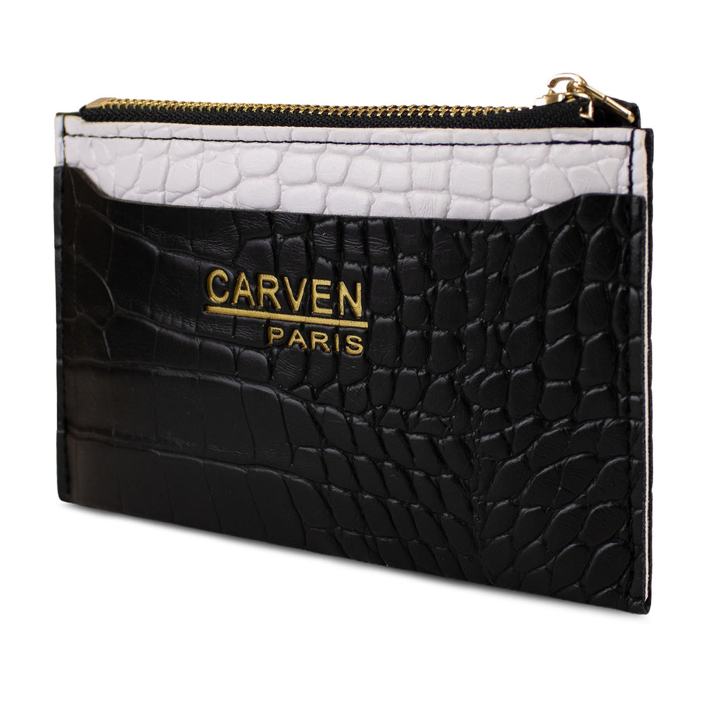 Billetera tarjetero mujer con monedero Zoe Carven negro