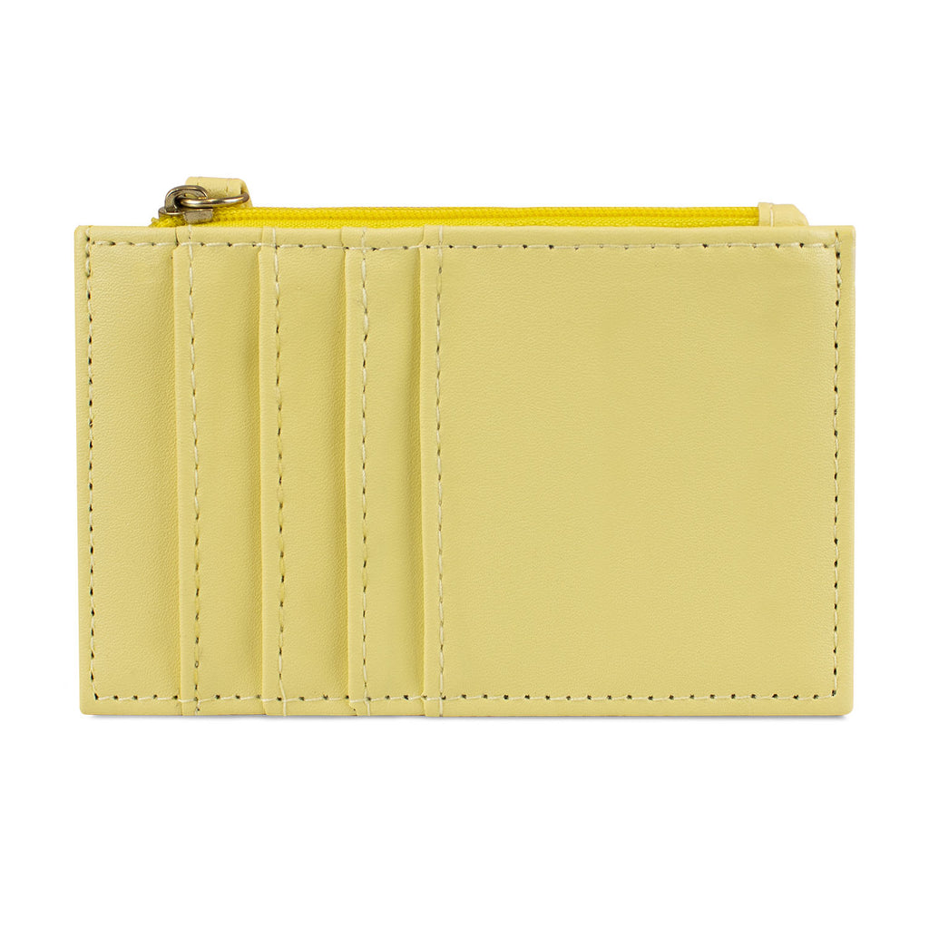 Tarjetero billetera mujer con monedero Suny amarillo Carven Paris