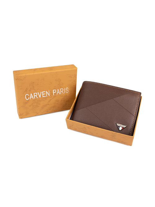 Billetera hombre Enzo café con monedero Carven Paris